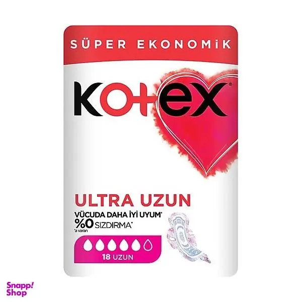 نوار بهداشتی کوتکس مدل Ultra Uzun بسته 18 عددی