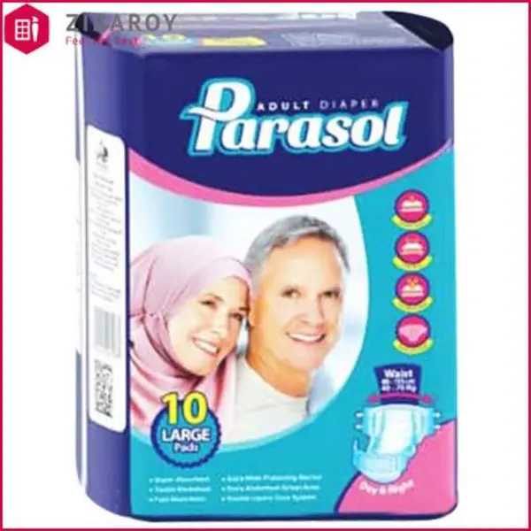 پوشینه چسبی بزرگسال پاراسل کد 01 سایز بزرگ بسته 10 عددی