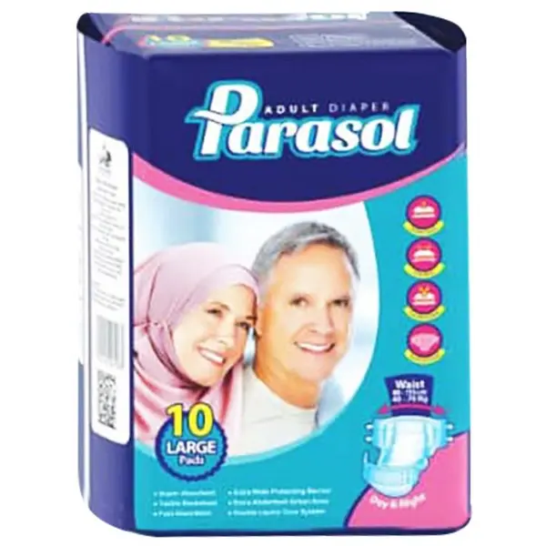 پوشینه چسبی بزرگسال پاراسل کد 01 سایز بزرگ بسته 10 عددی