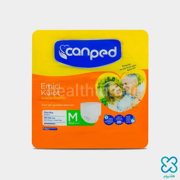 پوشک بزرگسال شورتی جان پد سایز MEDIUM تعداد 10 عددی