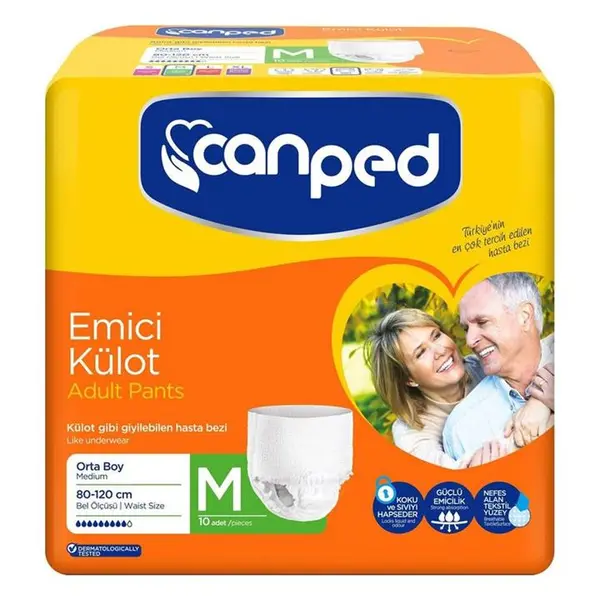 پوشک بزرگسال شورتی جان پد سایز MEDIUM تعداد 10 عددی