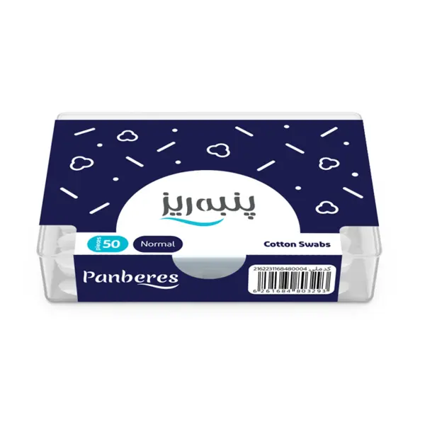 گوش پاک کن پنبه ریز بسته 50 عددی