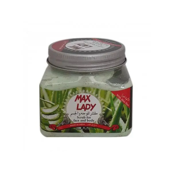 اسکراب لایه بردار مکس لیدی مدل Aloe Vera حجم 300 میلی لیتر