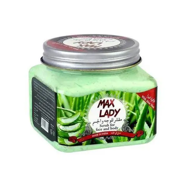 اسکراب لایه بردار مکس لیدی مدل Aloe Vera حجم 300 میلی لیتر