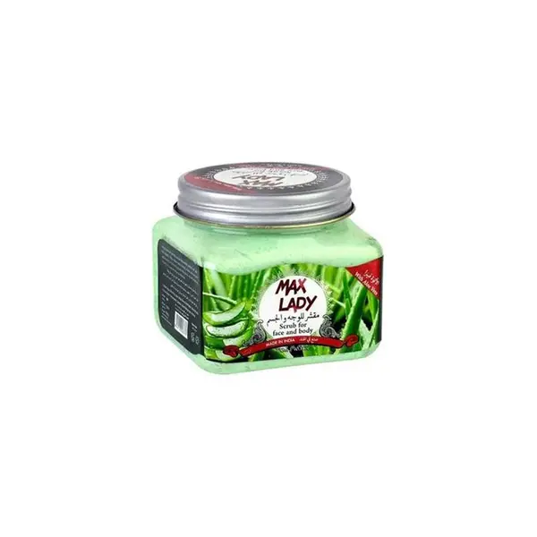 اسکراب لایه بردار مکس لیدی مدل Aloe Vera حجم 300 میلی لیتر