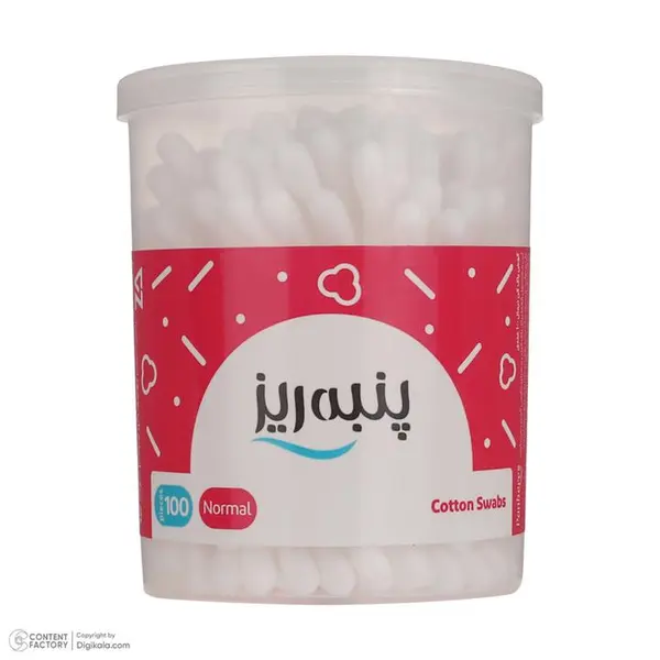 گوش پاک کن پنبه ریز مدل Normal بسته 100 عددی