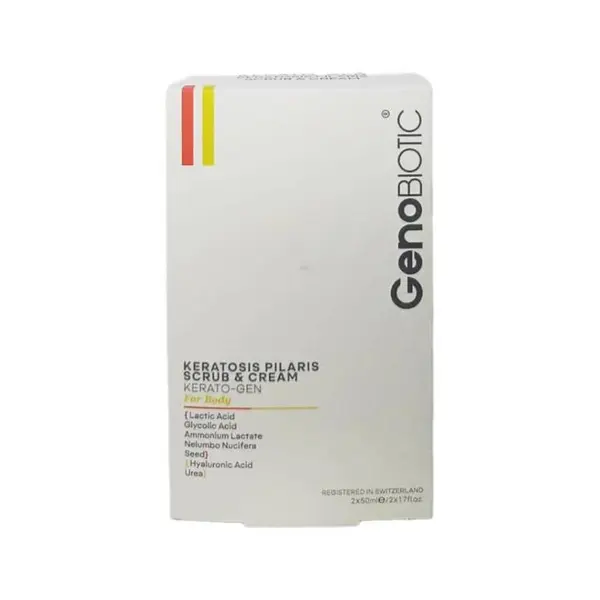 کرم لایه بردار پوست ژنوبایوتیک مدل Kerato-Gen حجم 50 میلی لیتر به همراه کرم کنترل کننده پوست مرغی مدل Kerato-Gen-1