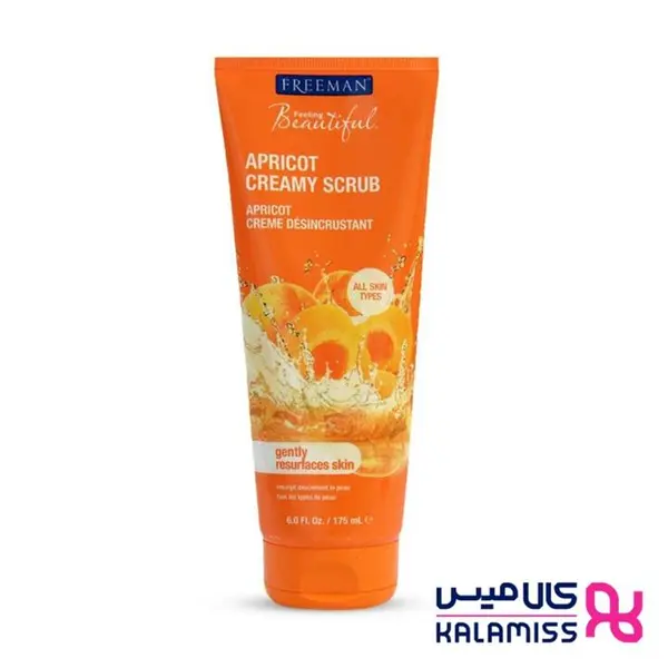 اسکراب کرمی صورت زردآلو فریمن مدل Apricot Creamy Scrub حجم 175 میلی لیتر