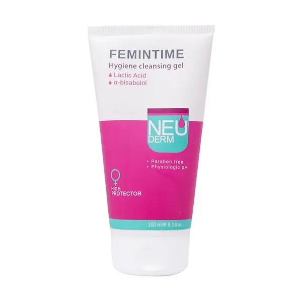 ژل بهداشتی بانوان نئودرم مدل فم اینتیم Femintime حجم 150 میلی لیتر