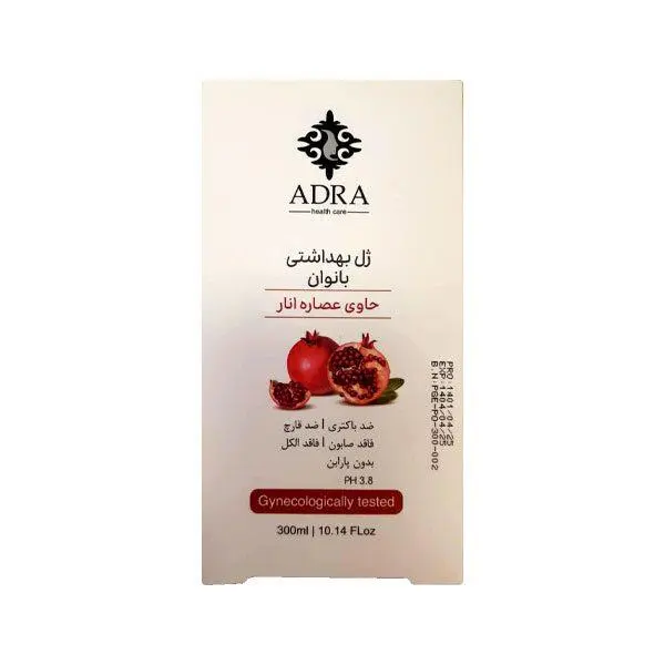 ژل بهداشتی بانوان آدرا حاوی عصاره بابونه حجم 150 میلی لیتر