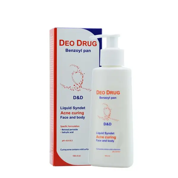 پن مایع دئودراگ حاوی بنزوئیل پروکساید و اسید سالیسیلیک 150 میلی لیتر Benzoyl Proxide 0605