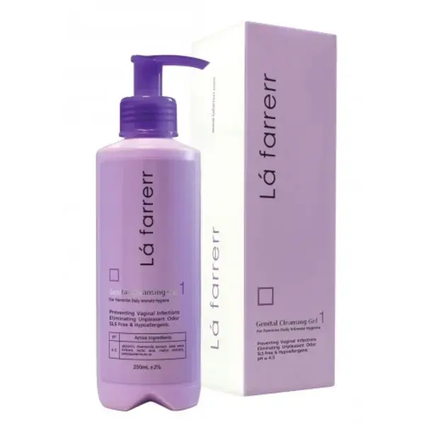 ژل بهداشتی بانوان 1 لافارر مدل Gentinal Cleansing Gel حجم 250 میلی لیتر
