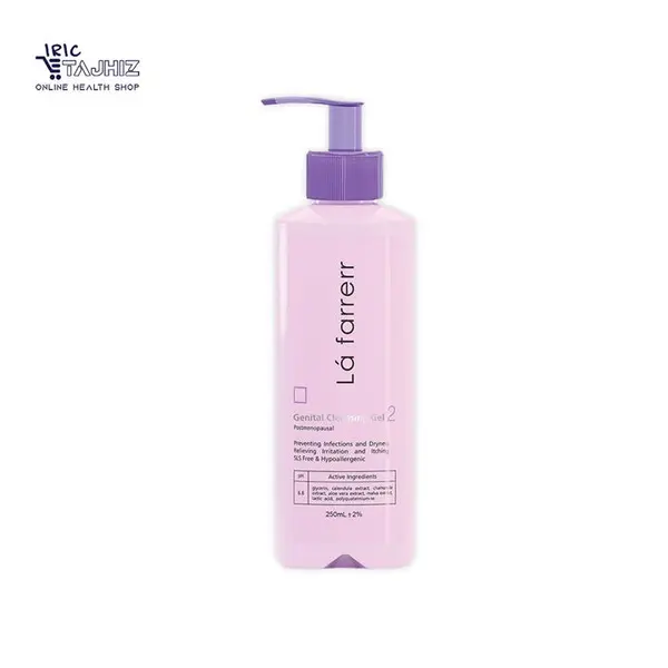 ژل بهداشتی بانوان یائسه 2 لافارر مدل Gentinal Cleansing Gel حجم 250 میلی لیتر