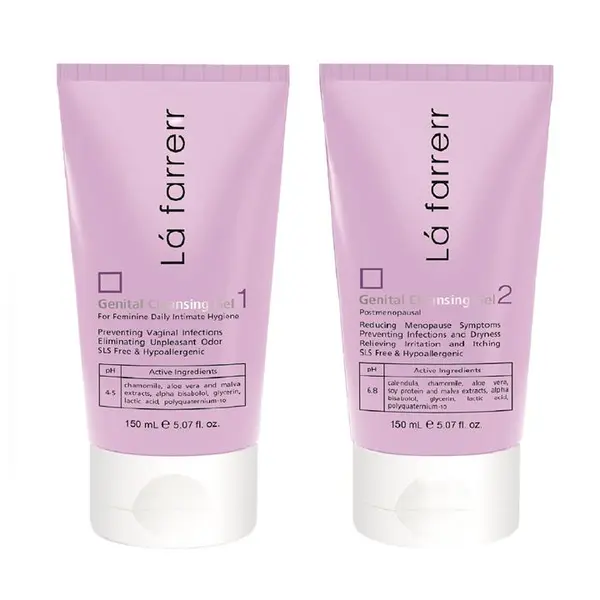 ژل بهداشتی بانوان لافارر مدل Genital Clensing Gel1 حجم 150میلی لیتر به همراه ژل بهداشتی بانوان لافارر مدل Genital Clensing Gel2 حجم 150 میلی لیتر