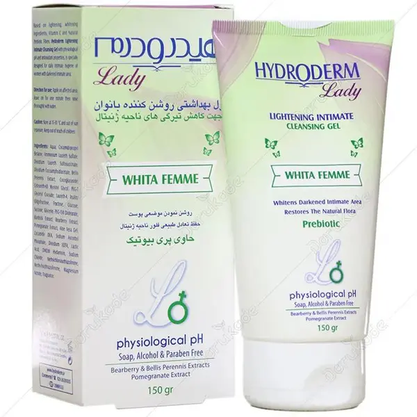 ژل بهداشتی روشن کننده بانوان هیدرودرم  Hydroderm Lightening Intimate Cleaning Gel 150