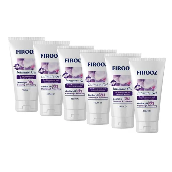 ژل بهداشتی بانوان فیروز مدل Menopause and Sensitive حجم 150 میلی لیتر مجموعه 6 عددی