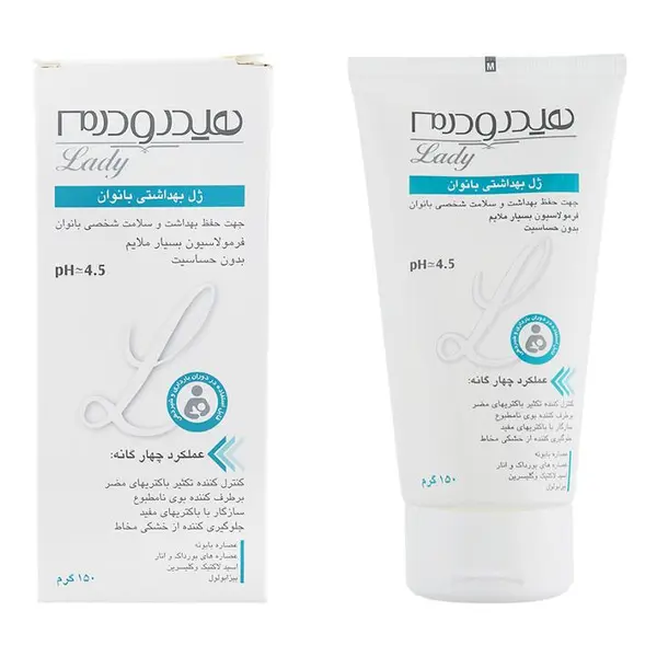 ژل بهداشتی بانوان هیدرودرم سری Quadra Action حجم 150 میلی لیتر