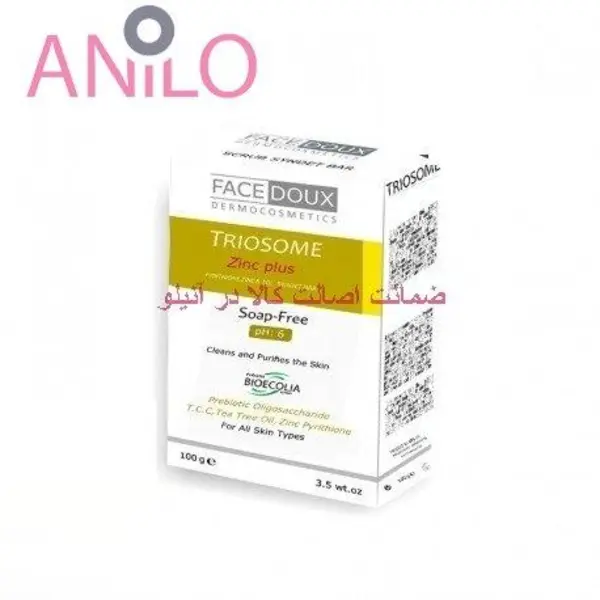 پن شوینده تریوسام TRIOSOME آنتی ‎باکتریال فیس دوکس مناسب انواع پوست 100 گرم