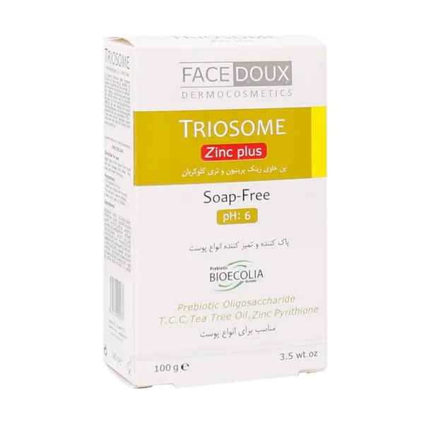 پن شوینده تریوسام TRIOSOME آنتی ‎باکتریال فیس دوکس مناسب انواع پوست 100 گرم