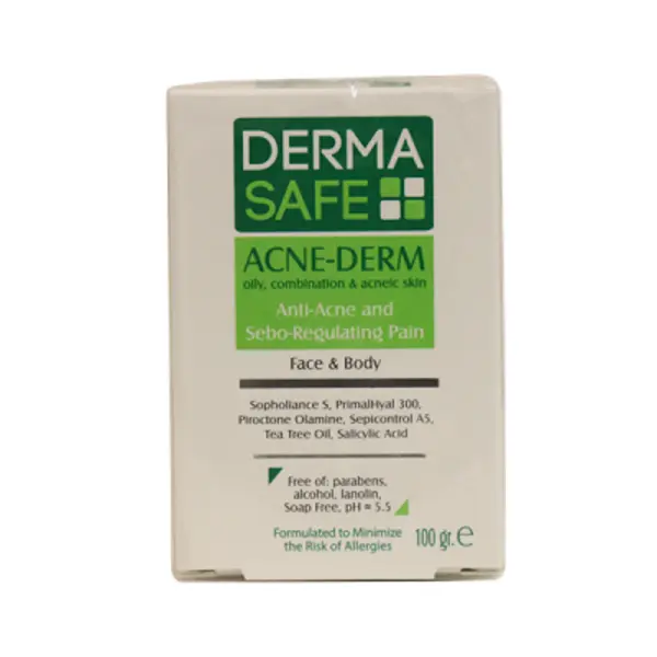 پن پوست های چرب، مختلط و دارای آکنه ACNE-DERM درماسیف 100 گرم