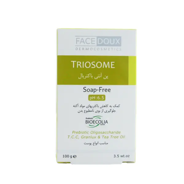 پن شوینده تریوسام TRIOSOME آنتی ‎باکتریال فیس دوکس مناسب انواع پوست 100 گرم