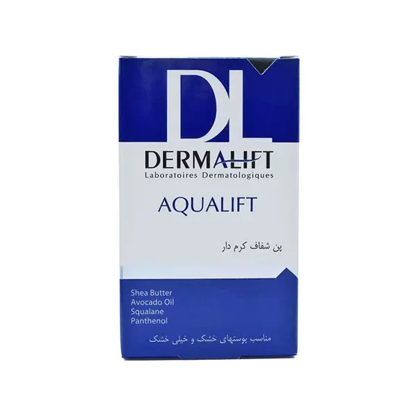 پن شفاف کرم دار آکوالیفت AQUALIFT درمالیفت مناسب پوست های خشک و خیلی خشک 100 گرم