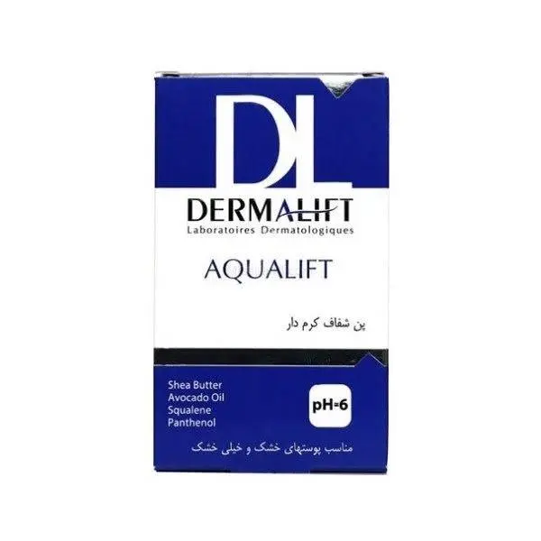 پن شفاف کرم دار آکوالیفت AQUALIFT درمالیفت مناسب پوست های خشک و خیلی خشک 100 گرم