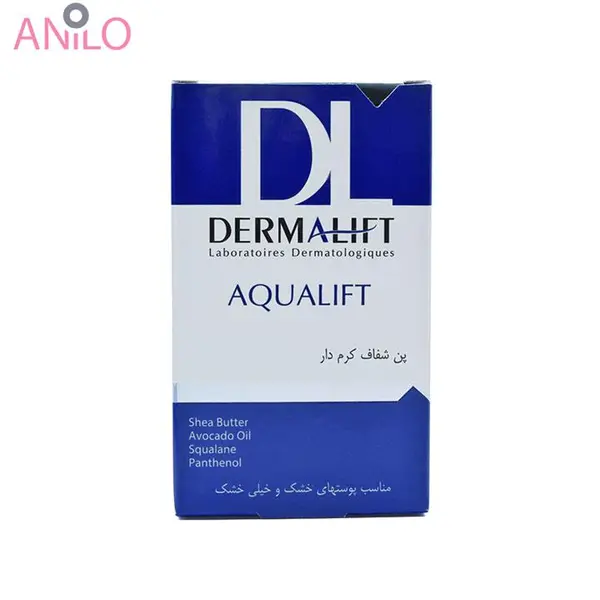 پن شفاف کرم دار آکوالیفت AQUALIFT درمالیفت مناسب پوست های خشک و خیلی خشک 100 گرم