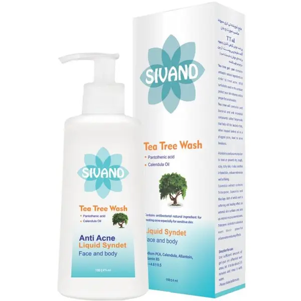 پن مایع ضد جوش سیوند مدل تی تری tea tree wash حجم 150 میلی لیتر