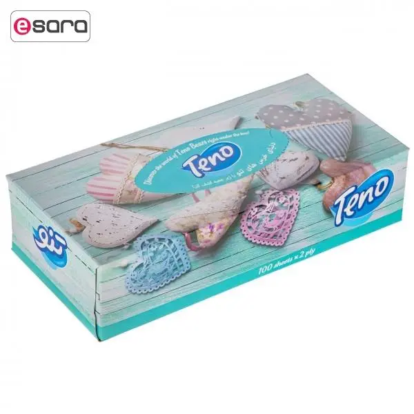 دستمال کاغذی دو لایه 100 برگ تنو