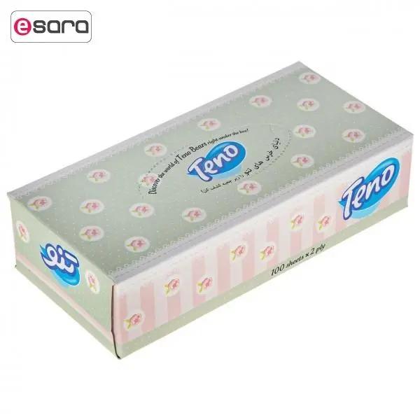 دستمال کاغذی دو لایه 100 برگ تنو