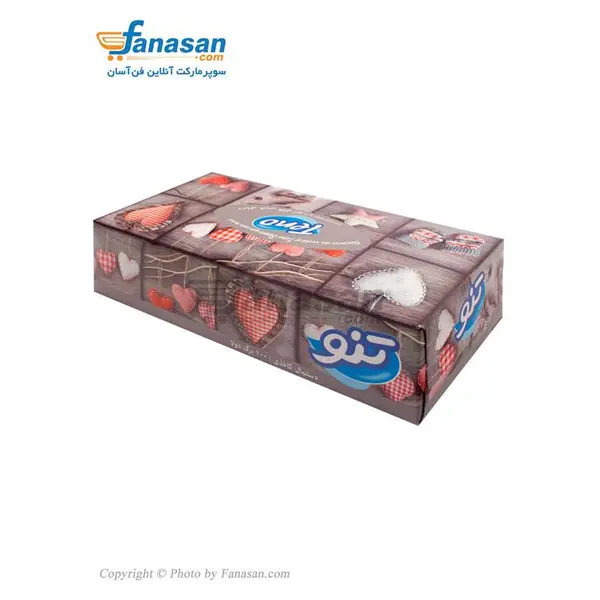 دستمال کاغذی دو لایه 100 برگ تنو