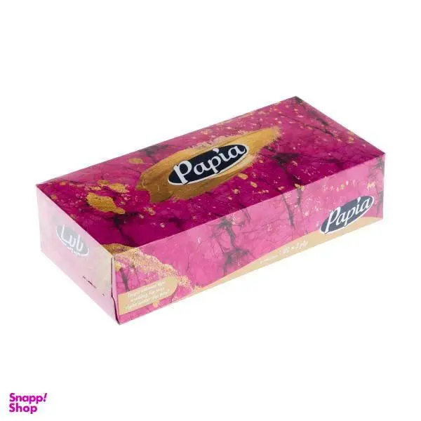 دستمال کاغذی پاپیا دو لایه 100 برگ (طرح تصادفی)