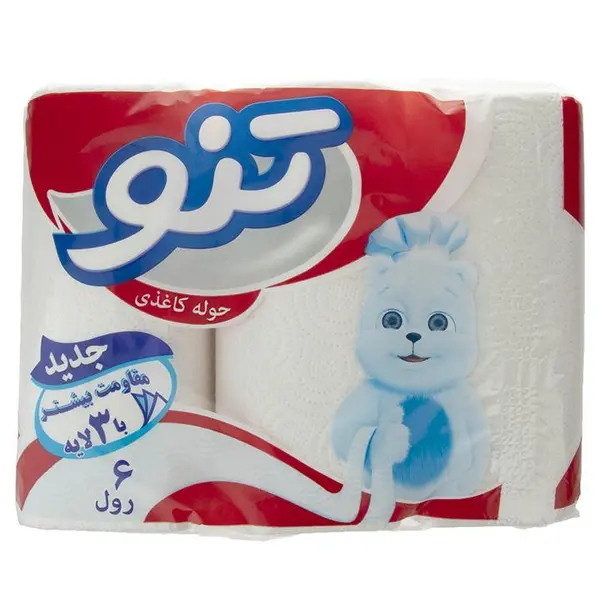 دستمال کاغذی حوله ای سه لایه 2 رول تنو
