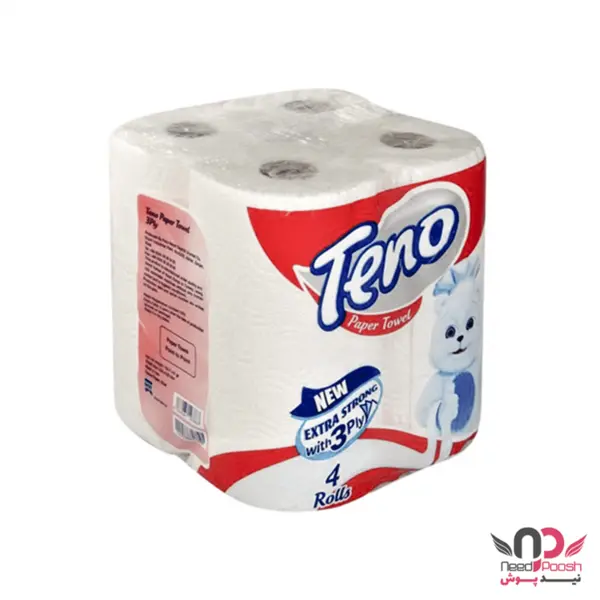 دستمال کاغذی حوله ای سه لایه 2 رول تنو