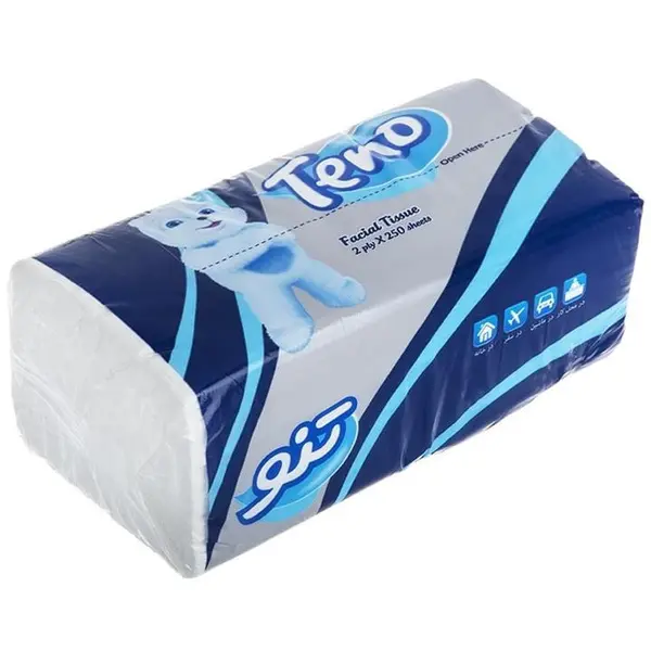 دستمال کاغذی دو لایه 250 برگ تنو