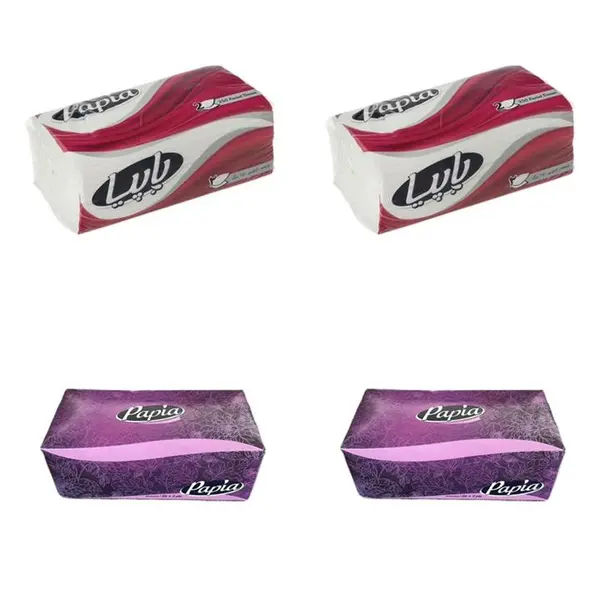 دستمال کاغذی اقتصادی سافت پاپیا - 250 برگ 2 لایه