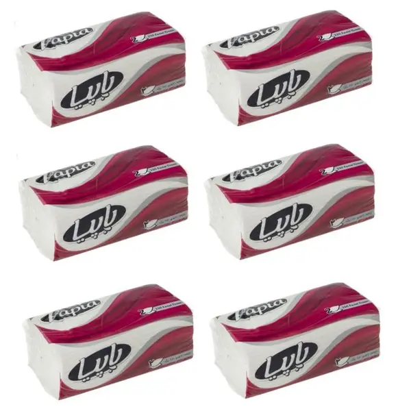 دستمال کاغذی اقتصادی سافت پاپیا - 250 برگ 2 لایه
