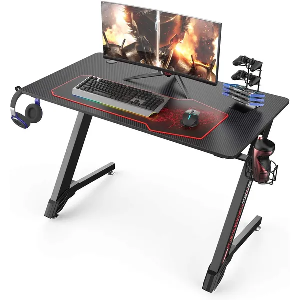 میز گیمینگ ارگونومیک یوروکا مدل EUreka Ergonomic Gaming Desk 43