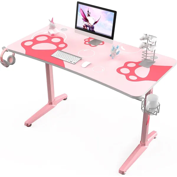 میز گیمینگ مدل Eureka Ergonomic Pink Gaming Desk 47