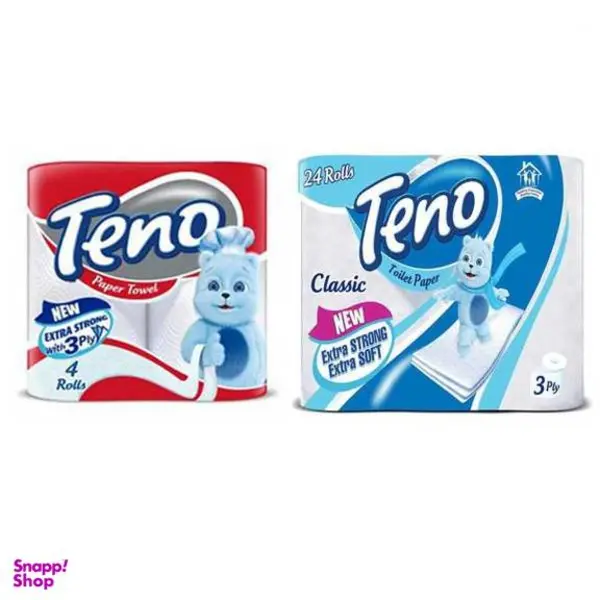 دستمال کاغذی تنو مدل T24-H4مجموعه 2 عددی