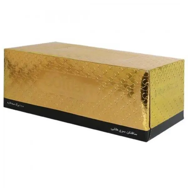 دستمال کاغذی سه لایه 100 برگ طلایی سافتلن