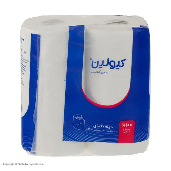 دستمال حوله ای کیولین مدل چهار لایه بسته 2 عددی