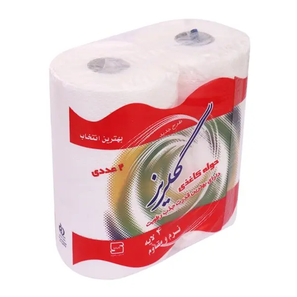 دستمال حوله کاغذی گلریز 2 عددی 4 لایه