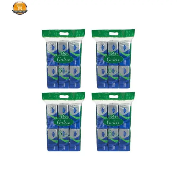 دستمال کاغذی 250 برگ گلریز مدل 008 بسته 6 عددی