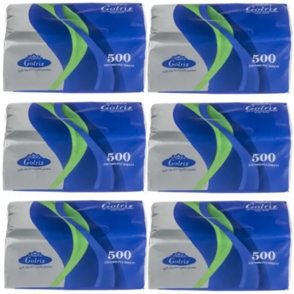 دستمال کاغذی 500 برگ گلریز کد 01 مجموعه 4 عددی