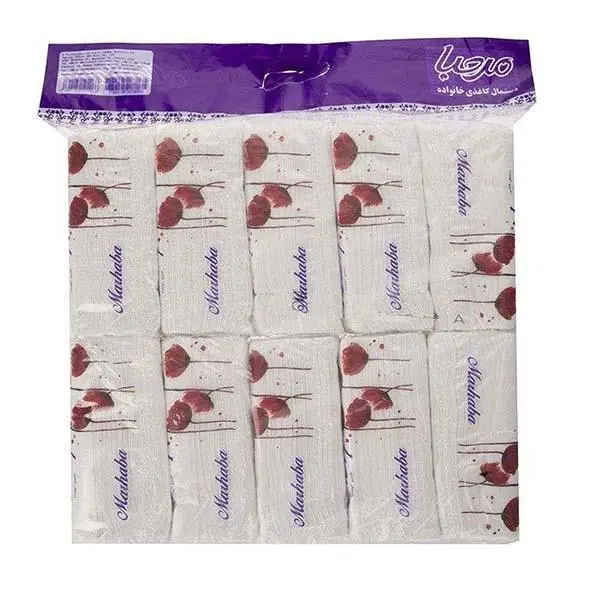 دستمال کاغذی 100 برگ مرحبا مدل White بسته 10 عددی