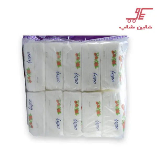دستمال کاغذی 100 برگ مرحبا مدل White بسته 10 عددی