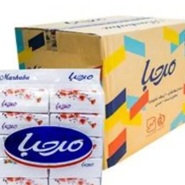 دستمال کاغذی 100 برگ مرحبا مدل اقتصادی 2 بسته 10 عددی دستمال کاغذی 100 برگ مرحبا مدل اقتصادی 2 بسته 10 عددی