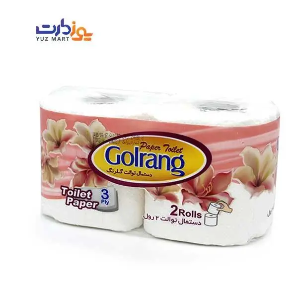 دستمال کاغذی توالت گلرنگ سه لایه مدل 12 رول